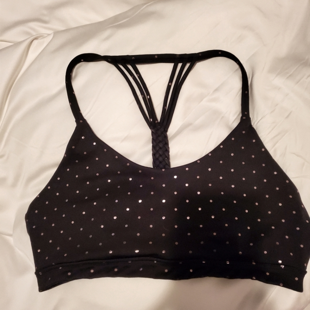 Black strappy back glyder bra